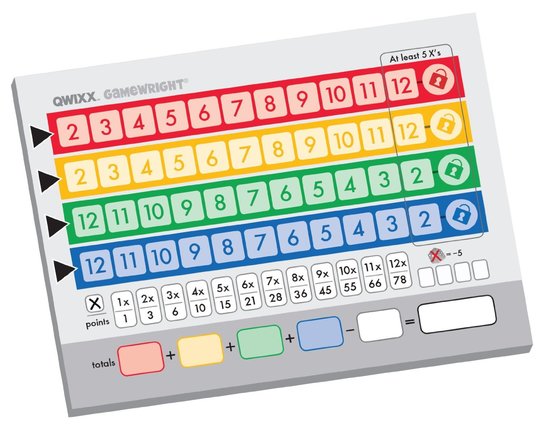 Qwixx Replacement Score Cards Action Game Deseret Book